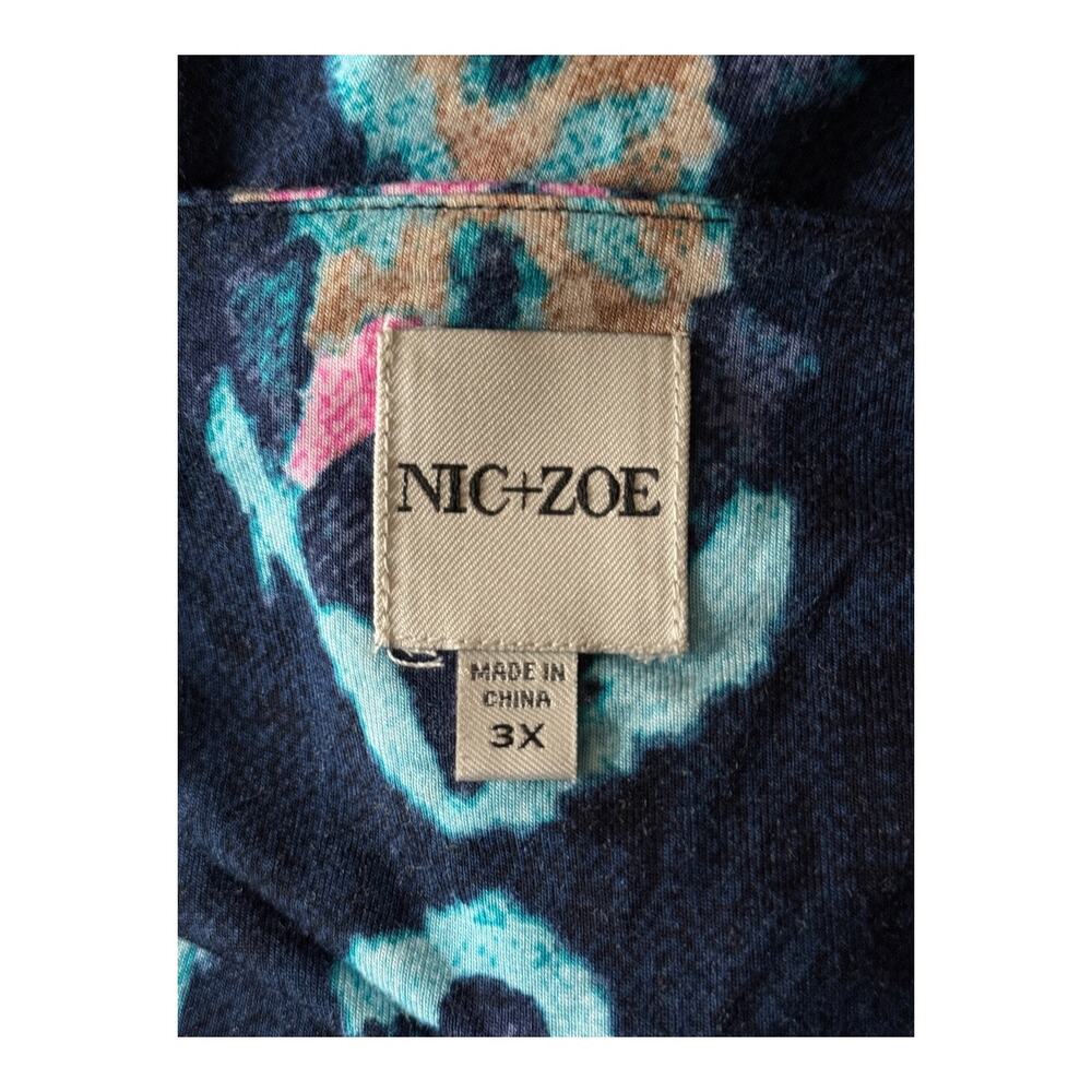 Nic + Zoe Ocean Batik geometric minidress dress size 3X - Picture 6 of 9